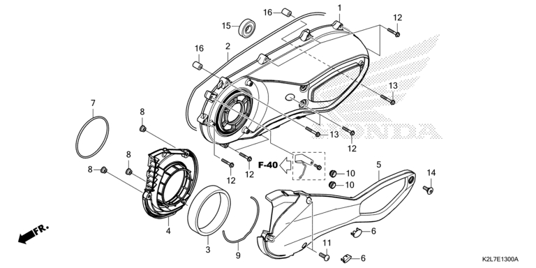 Panneau carter-moteur g. No 1