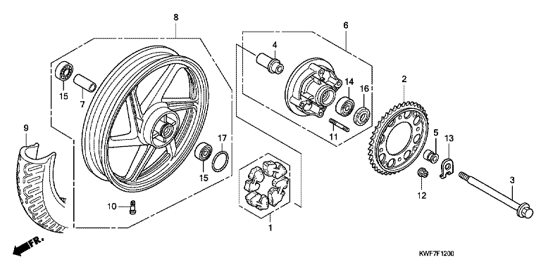 Roue arriere No 5473
