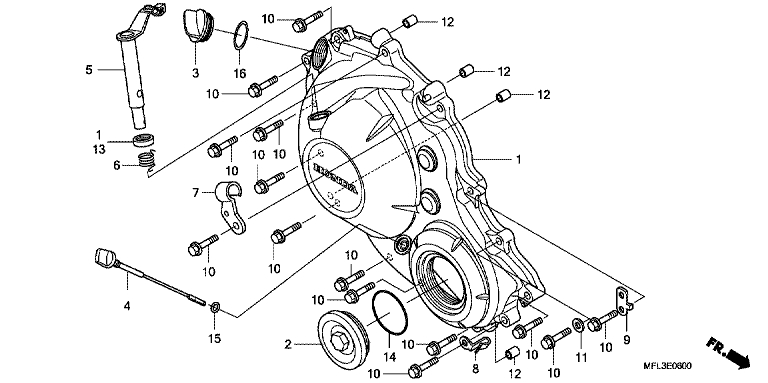 Panneau carter-moteur d. No 101