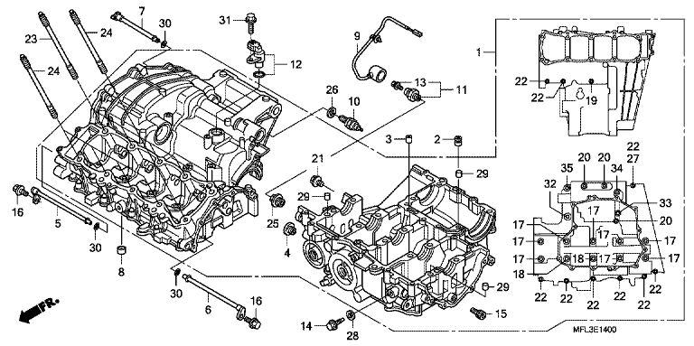 Carter moteur No 2944