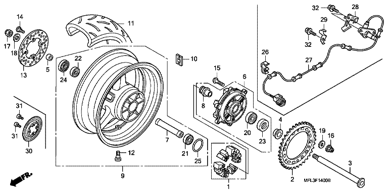 Roue arriere No 5474