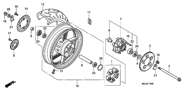 Roue arriere No 5472