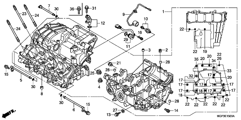 Carter moteur No 2945