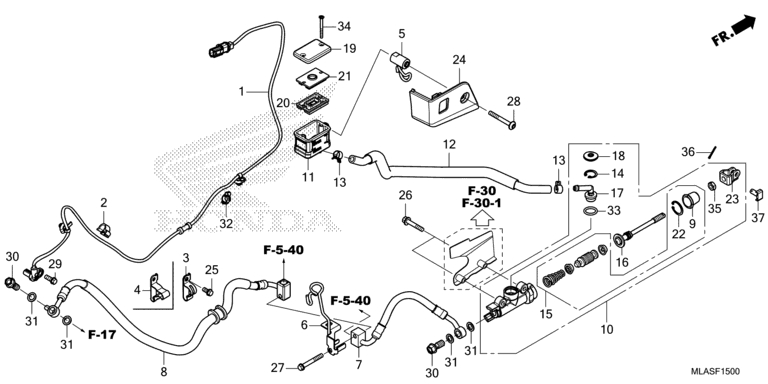 Break Master Click Rear brake master cylinder No 18 | Honda-AUMIOT.com