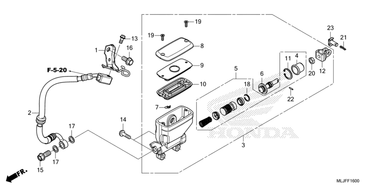 Break Master Click Rear brake master cylinder No 3 | Honda-AUMIOT.com